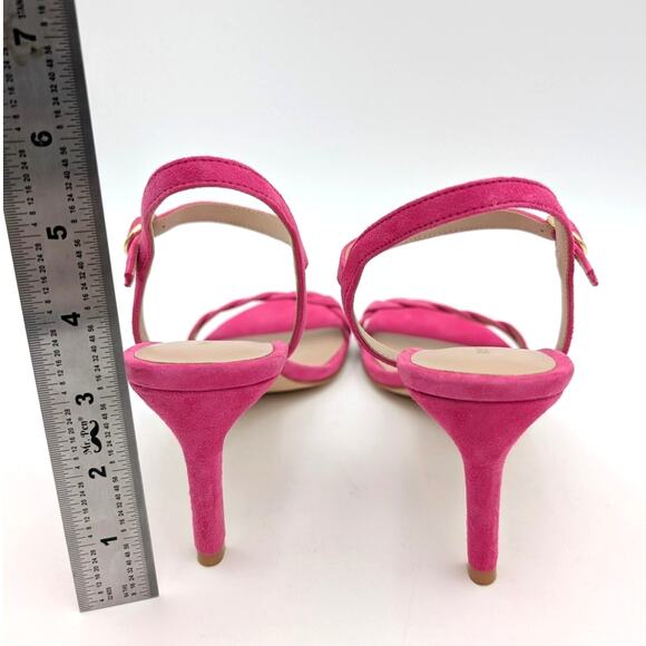 Stuart Weitzman Dancer Twistie 100 Suede Sandal Women's Pink Size US8B EU38.5 - Picture 4 of 10